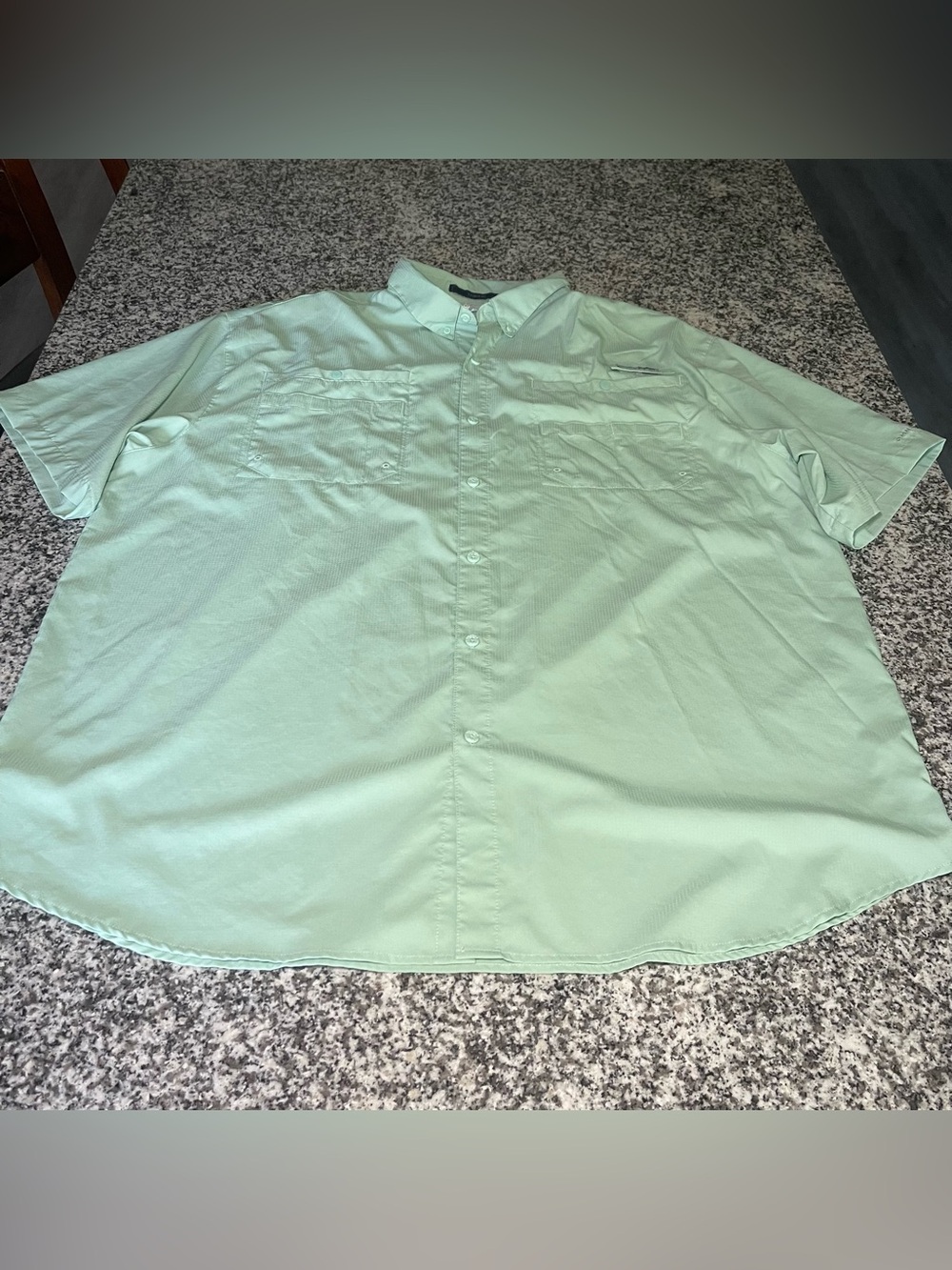 Columbia big and tall men’s 3XT light mint green pastel short sleeve lightweight